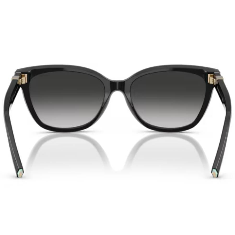 Additional view 1 of Lunettes de soleil œil de chat avec motif en T - Femmes - Noir