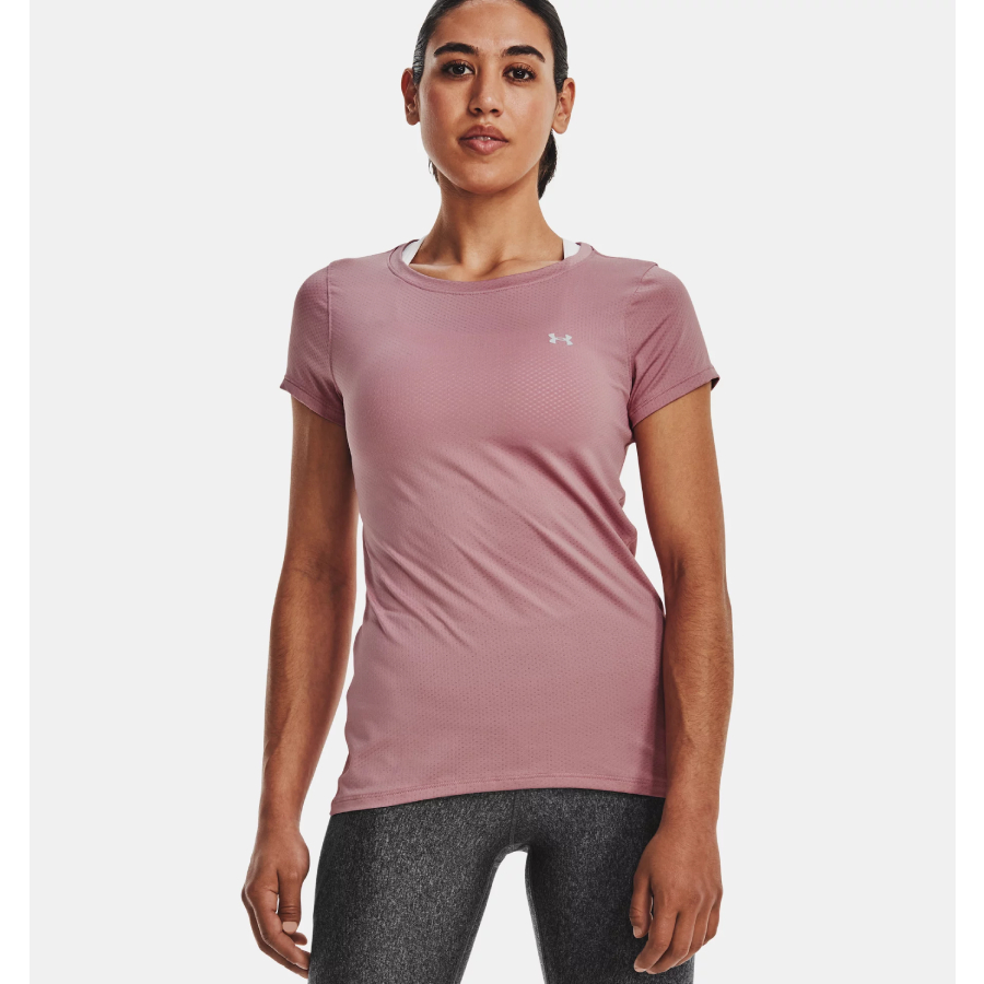 Additional view 1 of HeatGear Armour haut à manches courtes - Femmes - Rose - Moyen