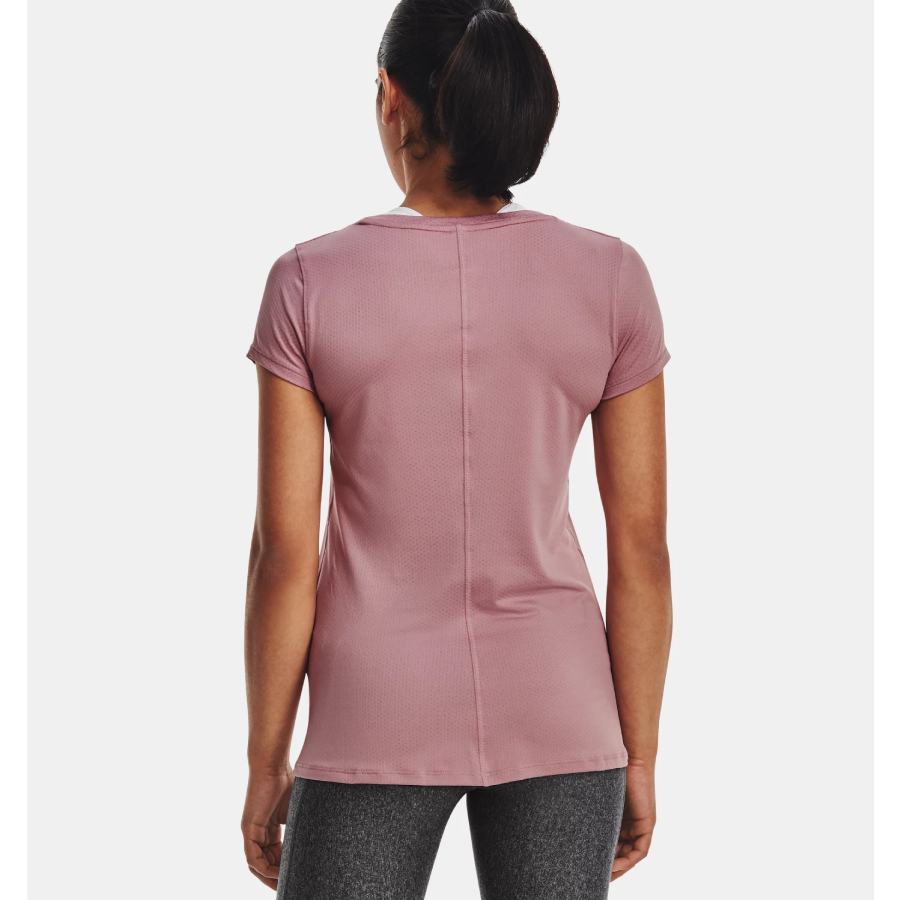 Additional view 2 of HeatGear Armour haut à manches courtes - Femmes - Rose - Moyen