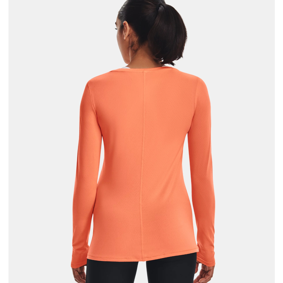 Additional view 2 of Haut à manches longues HeatGear Armour - Femmes - Orange -Très Grand