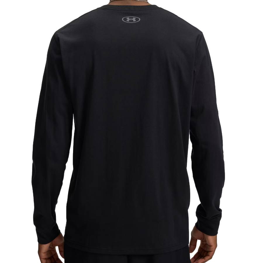 Additional view 1 of Haut Sportstyle Logo côté gauche à manches longues - Hommes - Noir - Grand
