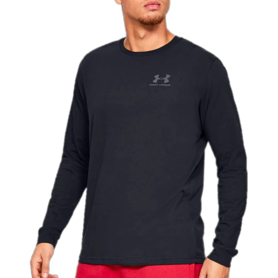 Additional view 2 of Haut Sportstyle Logo côté gauche à manches longues - Hommes - Noir - Grand