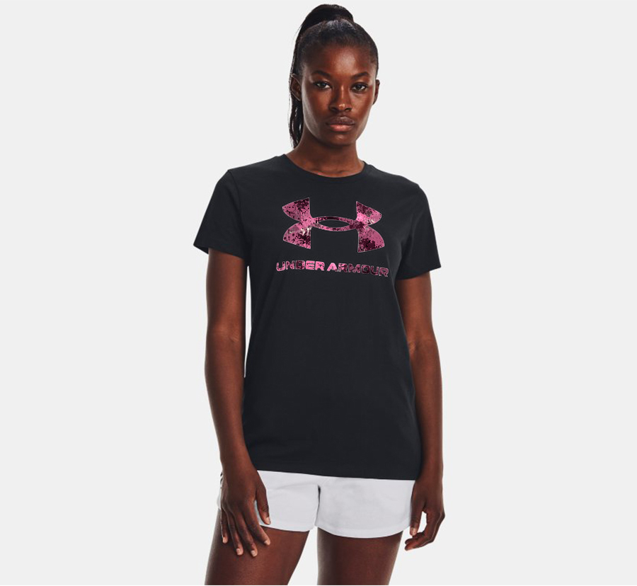 Additional view 2 of Sportstyle Modèle imprimé à manches courtes - Femmes - Noir/rose - Grand