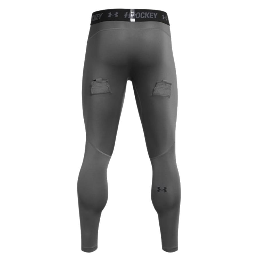 Additional view 1 of Leggings UA Hockey Compression - Hommes - Châteauroche / Noir - Moyen