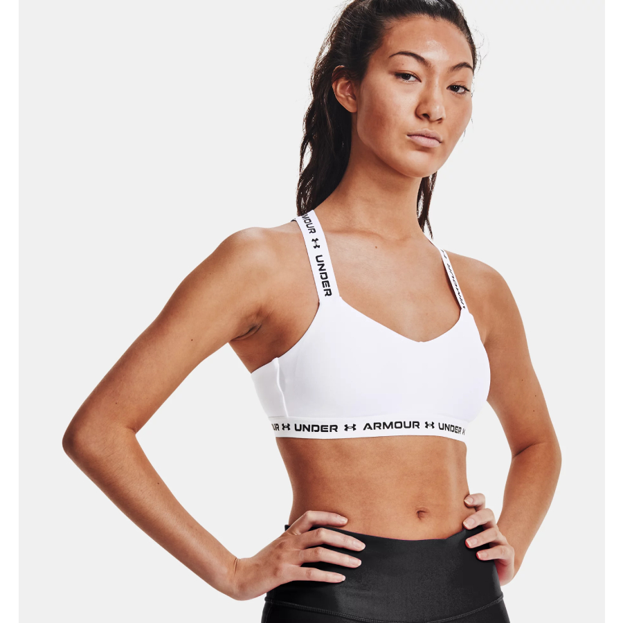 Additional view 1 of Soutien-gorge de sport à dos croisé et maintien léger - Femmes - Blanc - Très Grand