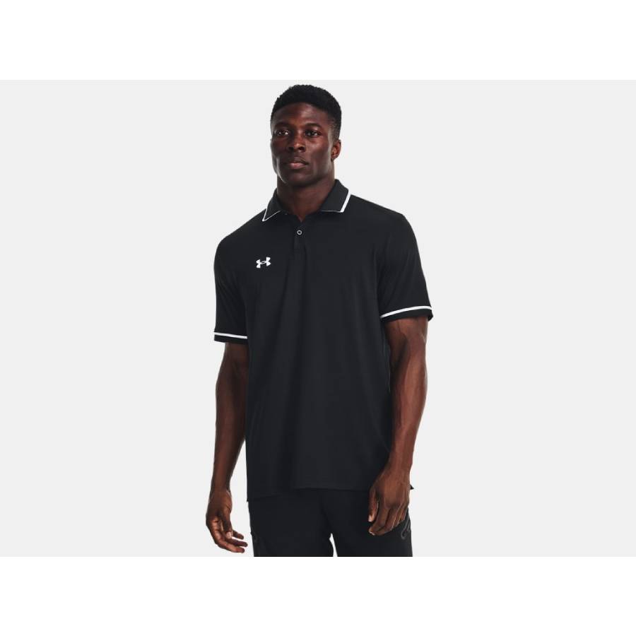 Additional view 1 of Polo UA Team Tipped - Hommes - Noir - Très grand