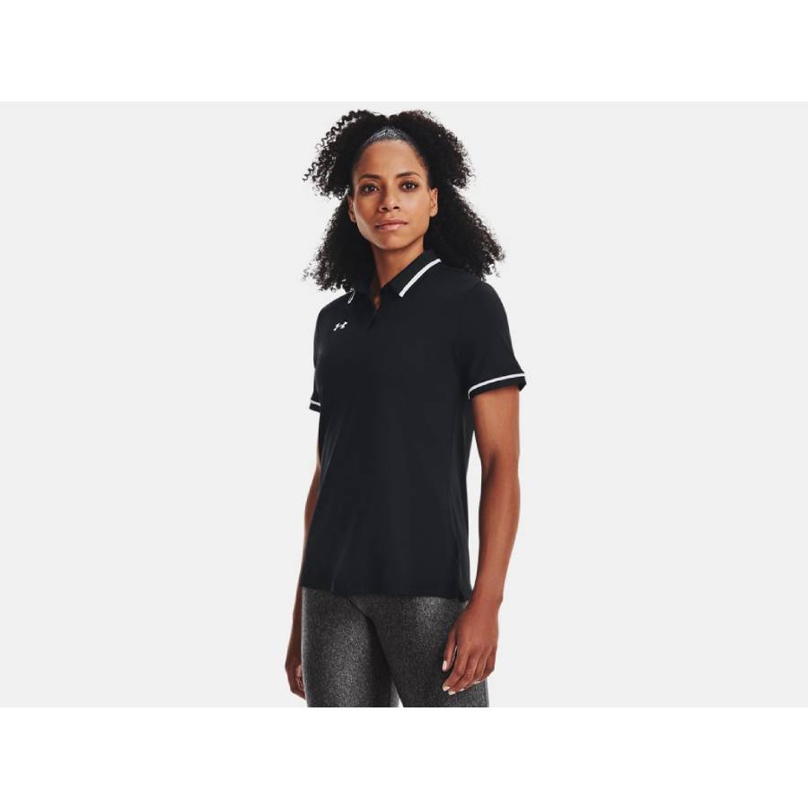 Additional view 2 of Polo UA Team Tipped - Femmes - Noir - Très grand