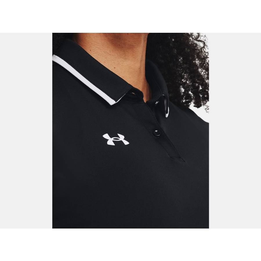 Additional view 1 of Polo UA Team Tipped - Femmes - Noir - Très grand
