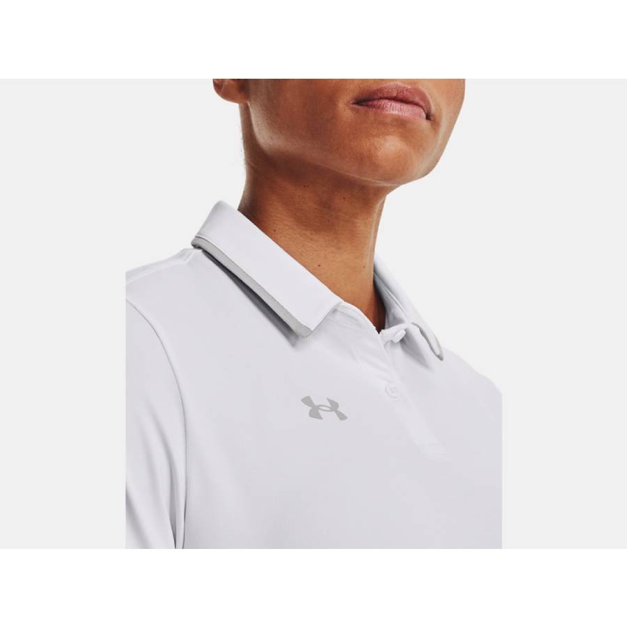 Additional view 1 of Polo UA Team Tipped - Femmes - Blanc - Très grand