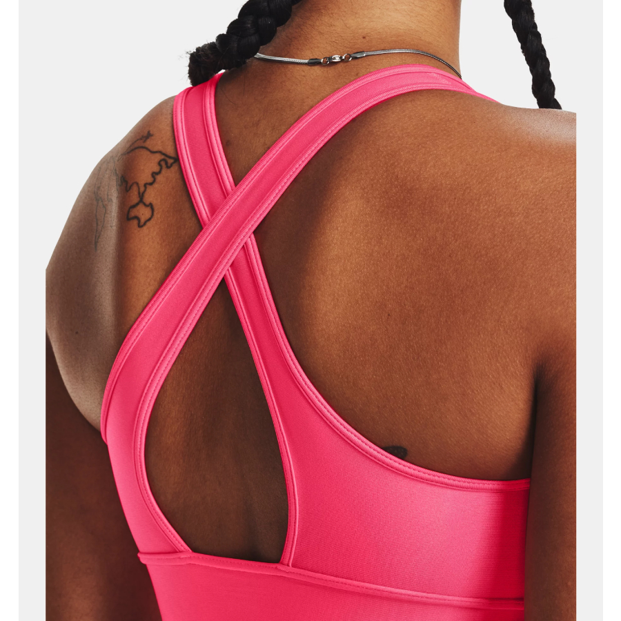 Additional view 1 of Soutien-gorge de sport à dos croisé Longline - Femmes - Rose - Moyen