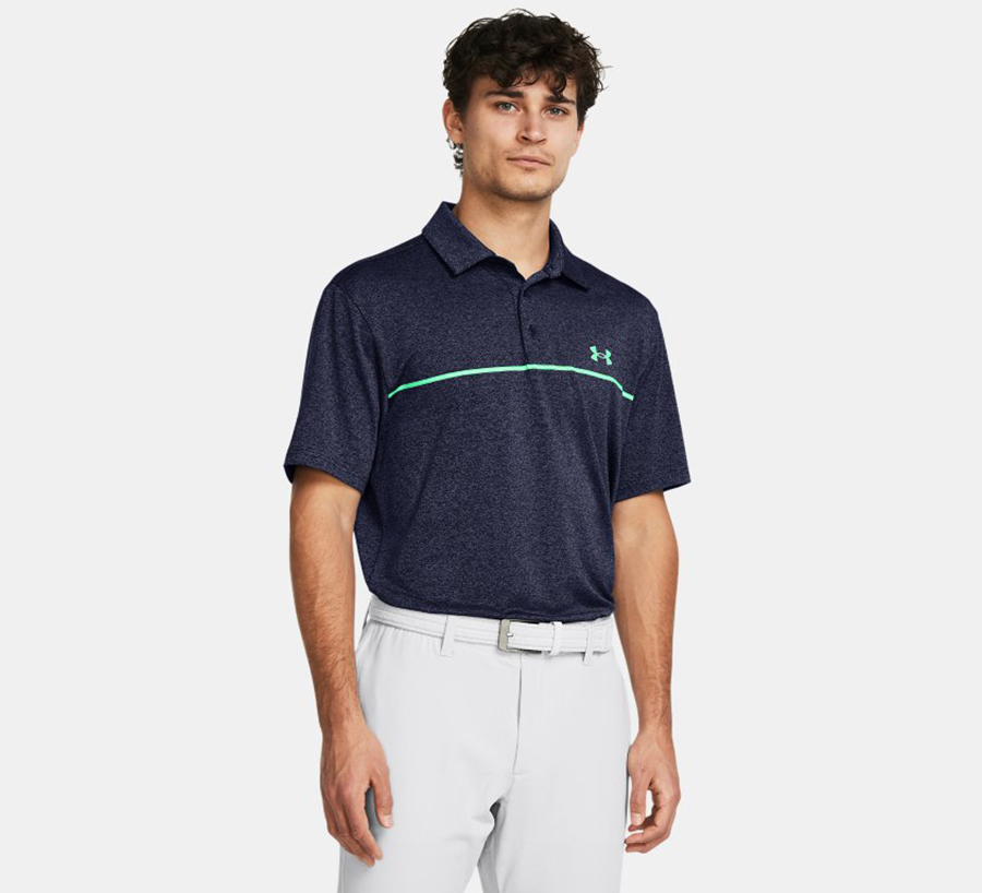 Additional view 1 of Polo à rayures Playoff 3.0 - Hommes - Midnight Navy - Moyen