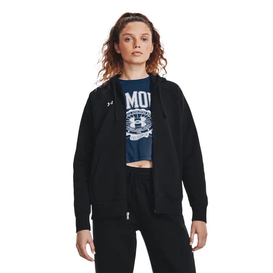 Additional view 2 of Sweat à capuche zippé en polaire Rival - Femmes - Noir - Petit