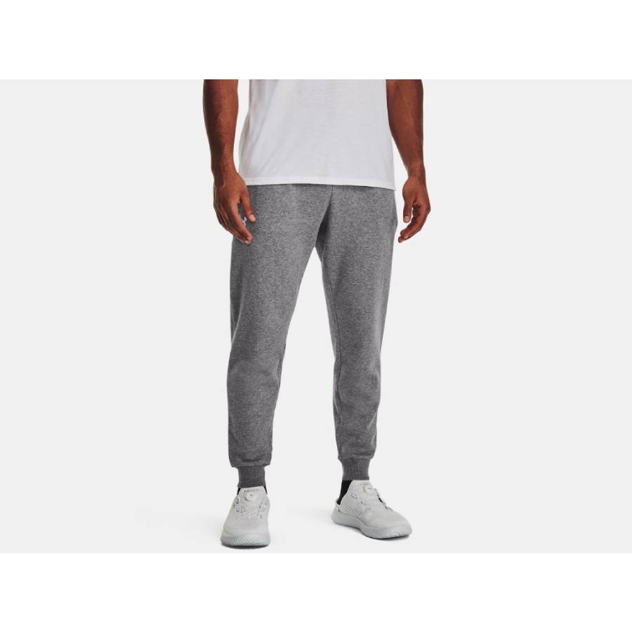 Additional view 3 of Pantalon de jogging en molleton UA Rival - Hommes - Castlerock Light Heather - Très Grand