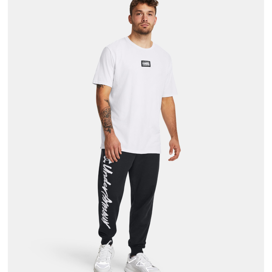Additional view 1 of Joggings polaire à motif Rival - Hommes - Noir - Moyenne