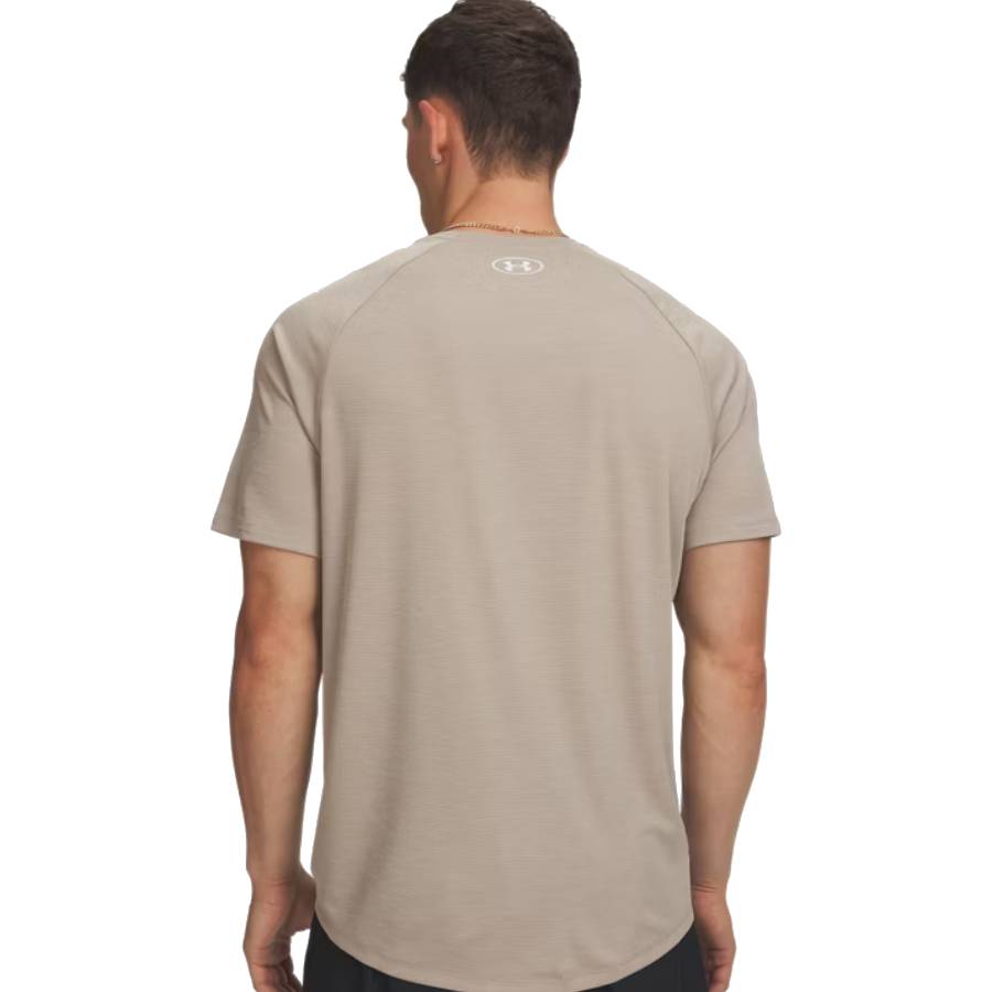 Additional view 1 of Haut Tech Texturé à manches courtes - Hommes - Taupe - Moyen
