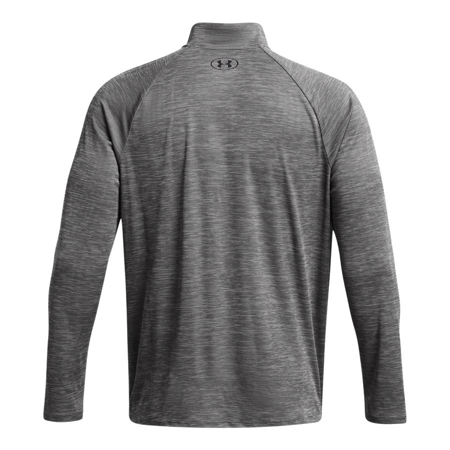 Additional view 1 of Haut 1/2 zip UA Tech Textured - Hommes - Châteauroche / Noir - Grand