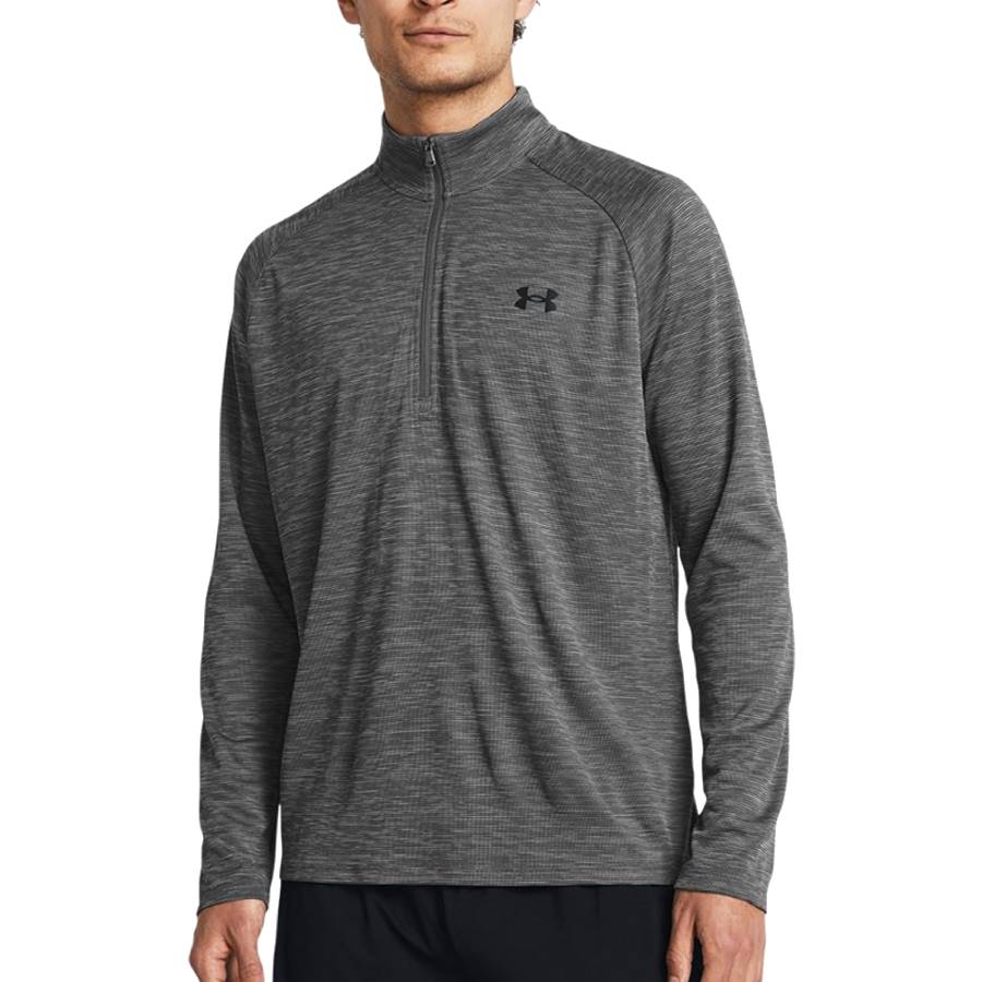 Additional view 2 of Haut 1/2 zip UA Tech Textured - Hommes - Châteauroche / Noir - Grand