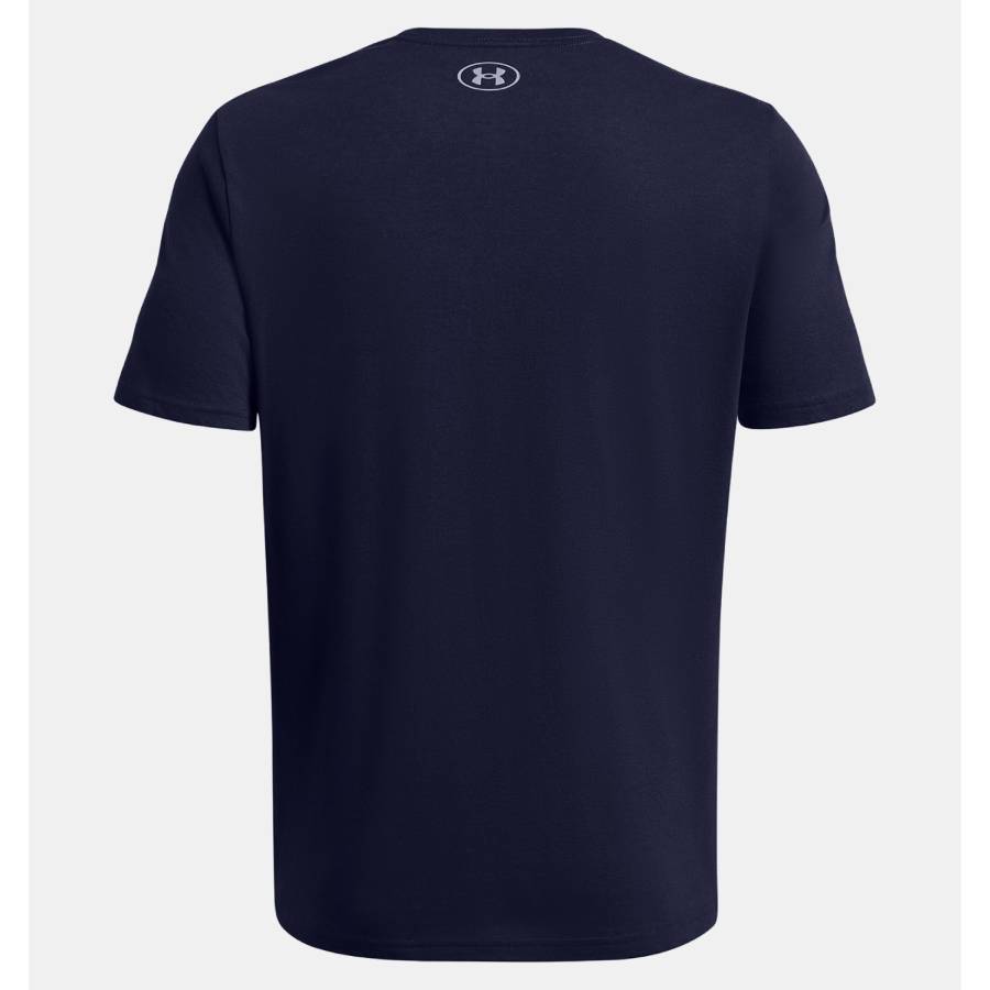 Additional view 1 of Haut à manches courtes UA Foundation - Hommes - Midnight Navy - Moyen