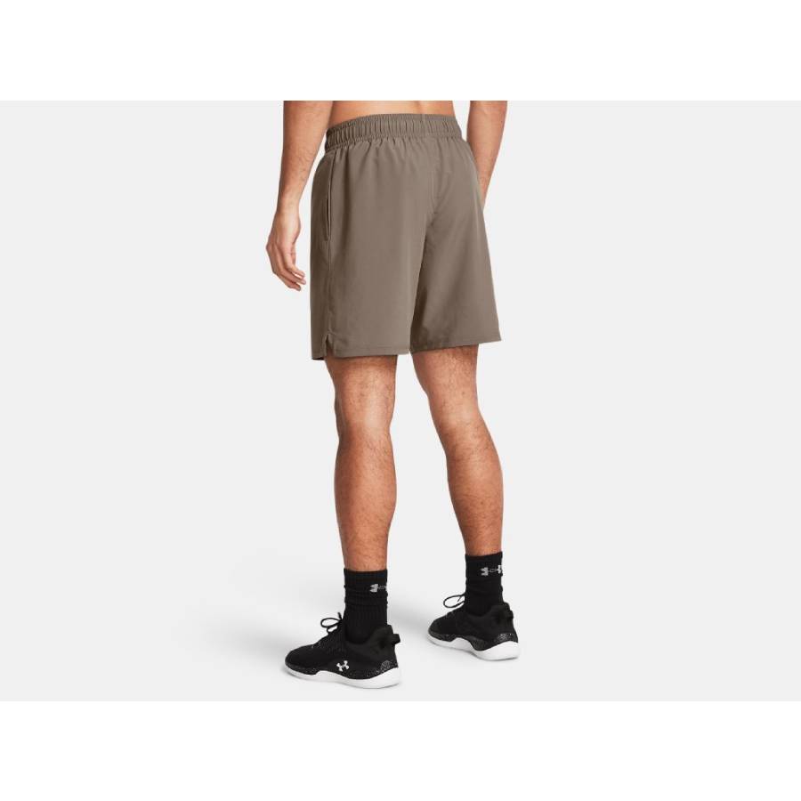 Additional view 3 of Short UA Woven Wordmark - Hommes - Taupe Dusk - Très Grand