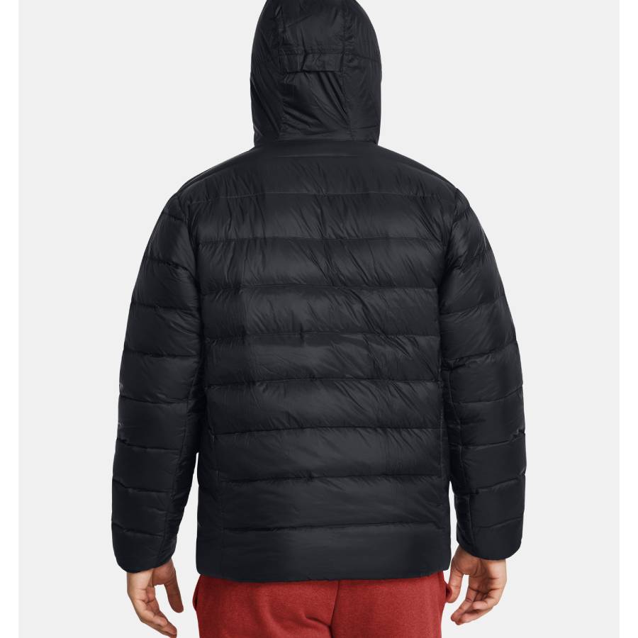 Additional view 1 of Manteau à capuchon en duvet UA Légende - Hommes - Noir - Grand