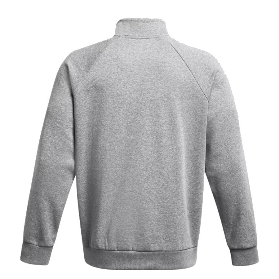 Additional view 2 of Haut 1/4 zip UA Rival Fleece - Hommes - Gris / Blanc - Très Grand