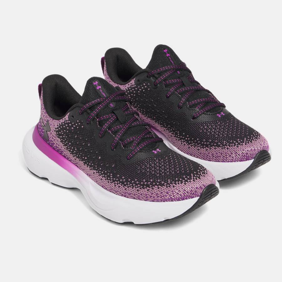 Additional view 3 of Chaussures de course UA Infinite - Femmes - Noir/Violet andromède - 7