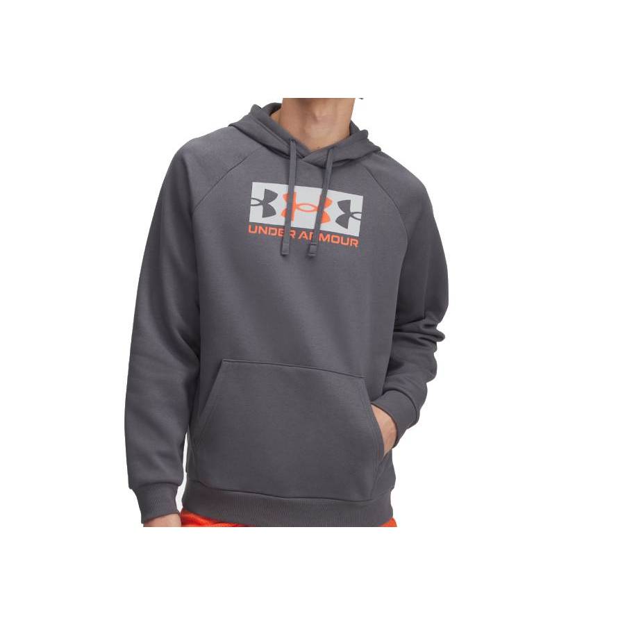 Additional view 2 of Sweat à capuche UA Rival Fleece Logo - Hommes - Castlerock - Moyen