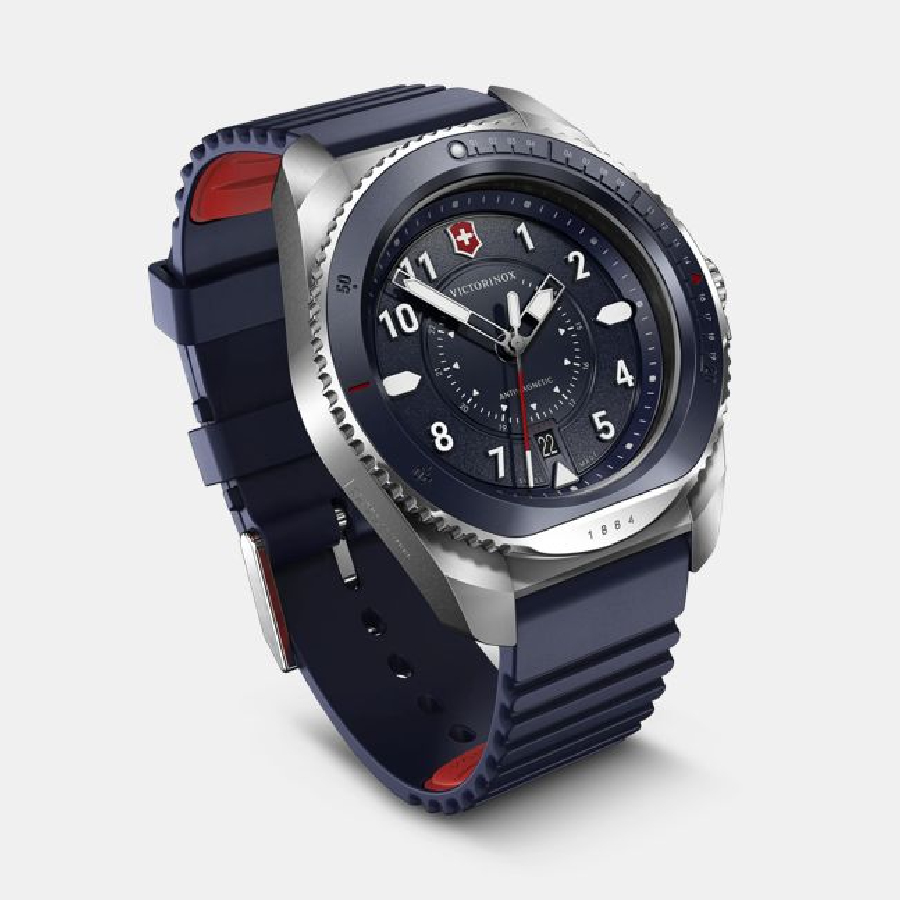 Additional view 1 of Montre Journey 1884 en acier inoxydable argenté - Hommes - Bleu - 43 mm
