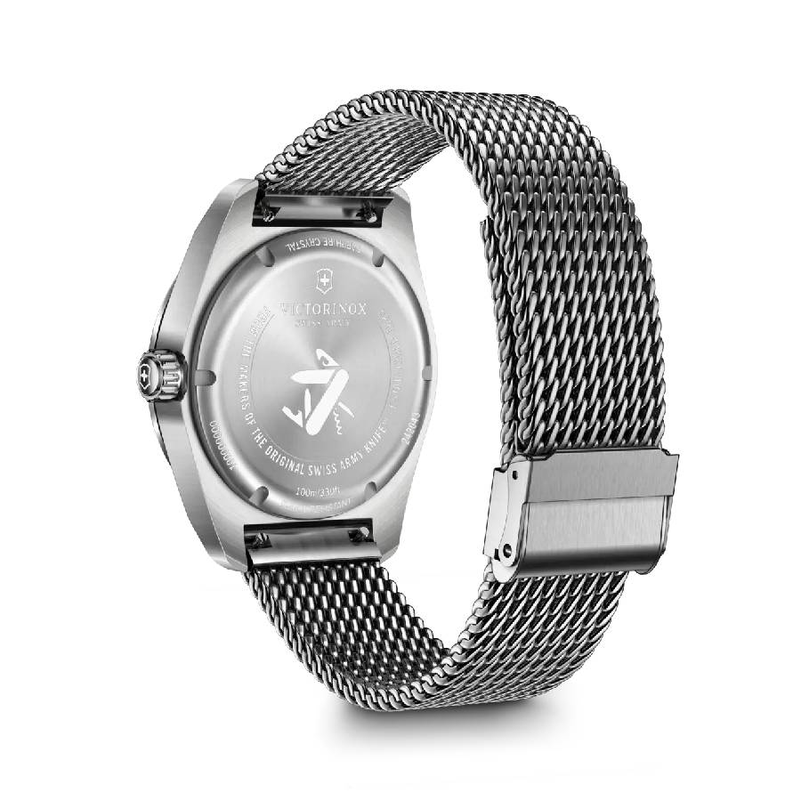 Additional view 2 of Montre Heritage noire avec affichage jour/date et chiffres arabes - Acier inoxydable - 42 mm