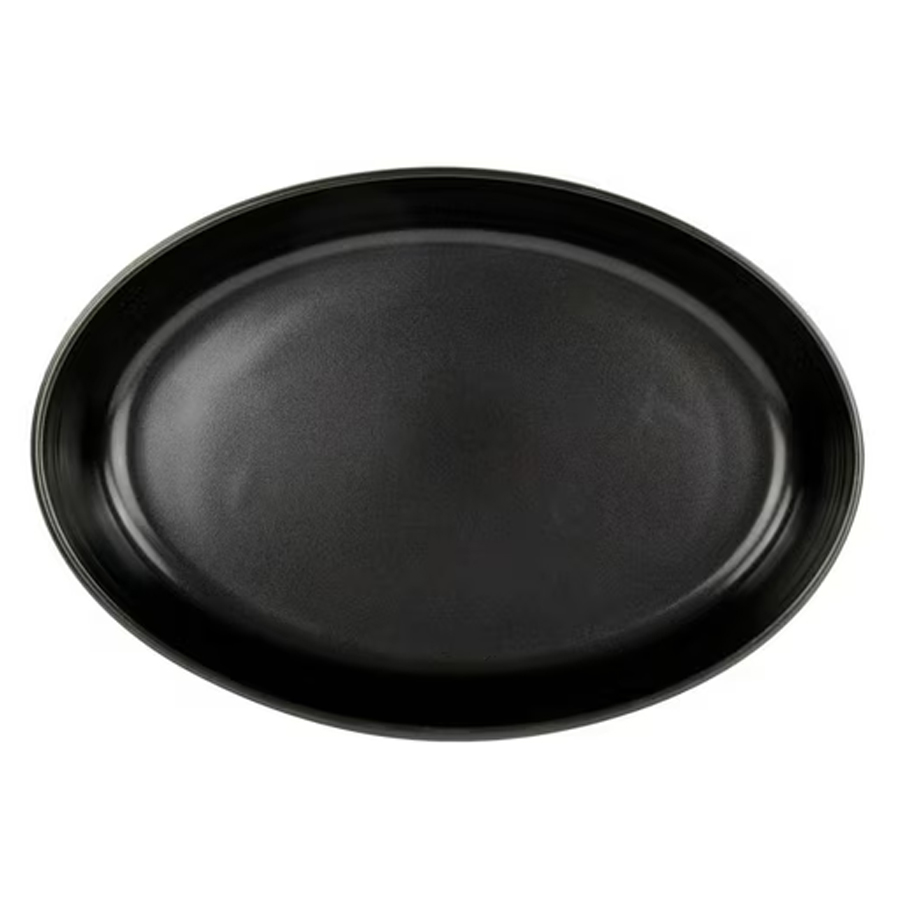 Additional view 1 of Plaque à pâtisserie ovale en borosilicate - Gris