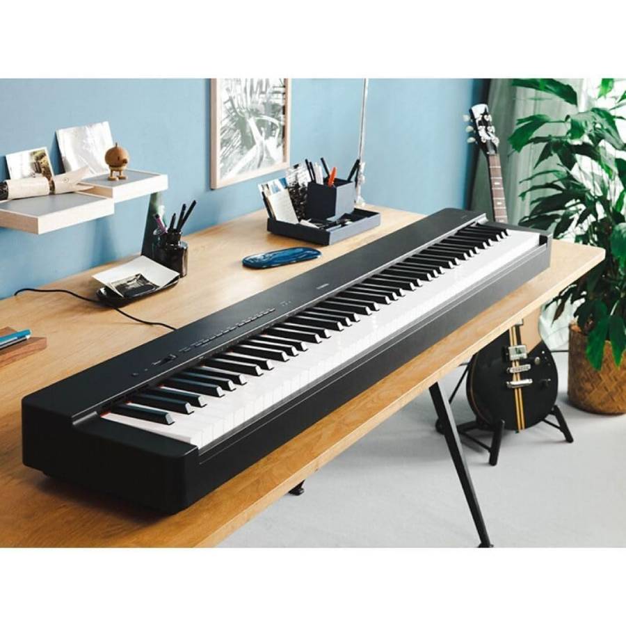 Additional view 2 of Piano numérique à 88 touches avec mécanisme à marteaux gradués compact - Noir