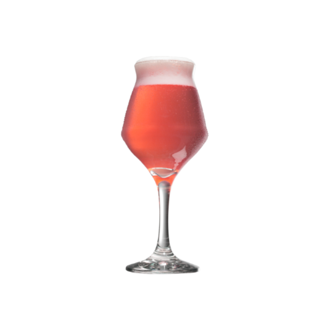 Boreale biere sans alcool Hors Sentiers Sure framboise verre