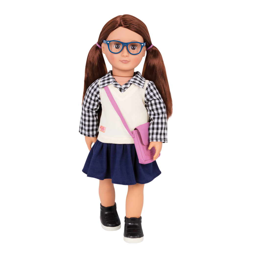 Adria Doll | 18-inch School Doll Red 