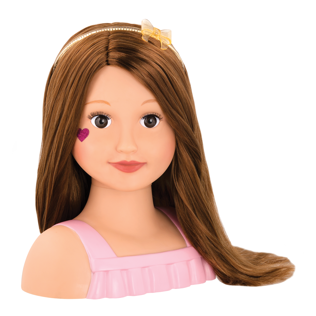Dolls Hair Styling Head With Accessories Kids Girls Hairstyling Doll Toy CA