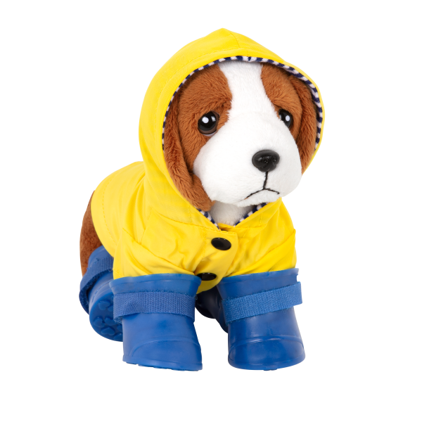 Doggydolly Raincoat for dogs Paw 4 legs brown