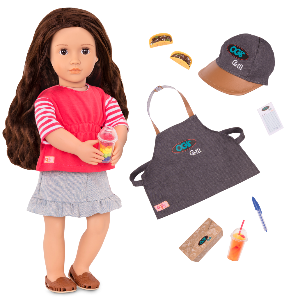 18/" doll BBQ grill cooking NEW Fits American Girl Our Generation