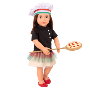 Posable 18-inch Doll Pizza Chef Francesca