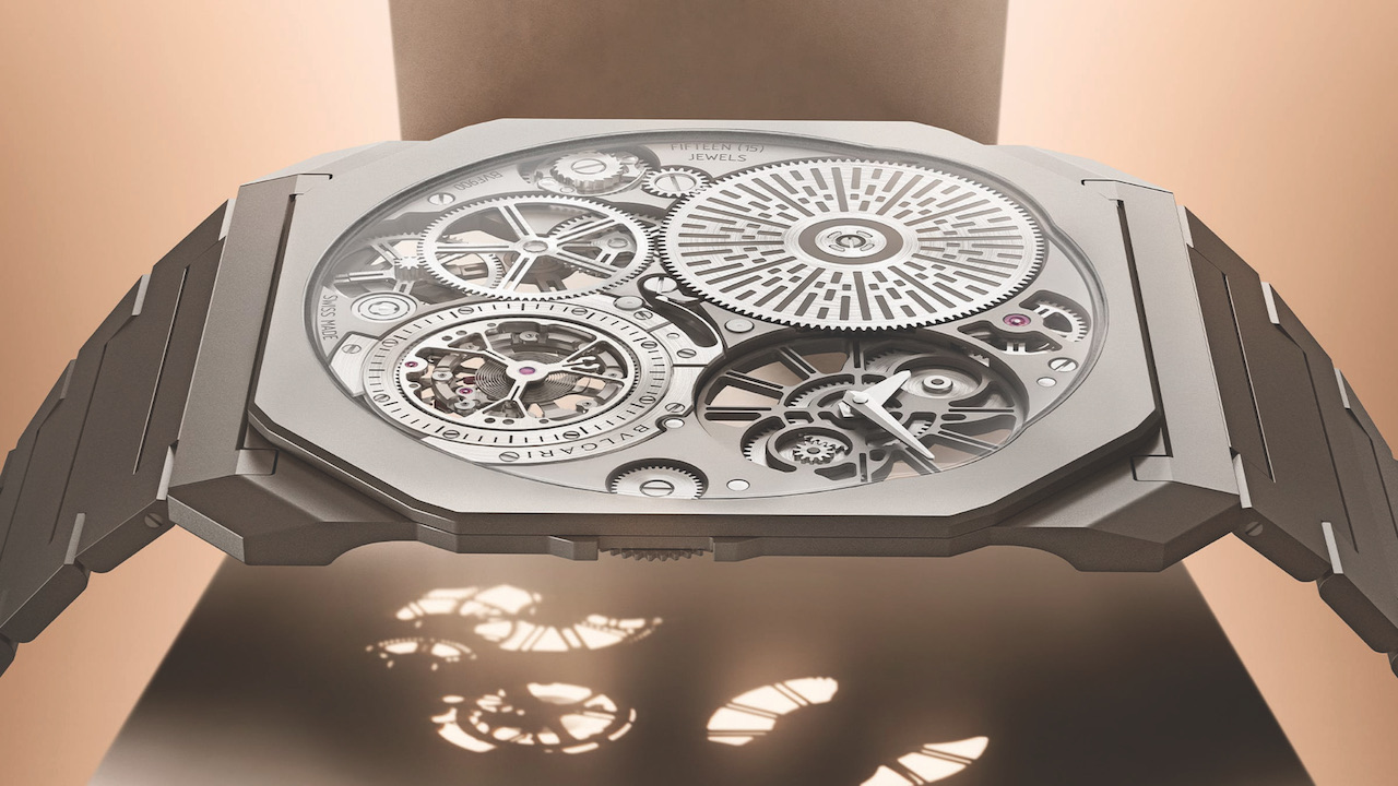 Luxury watch featuring intricate mechanical details and a modern design, showcasing engineering innovation and style, relevant to current fashion trends.