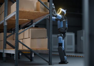 Atlas humanoid robot by Boston Dynamics shown in an industrial setting
