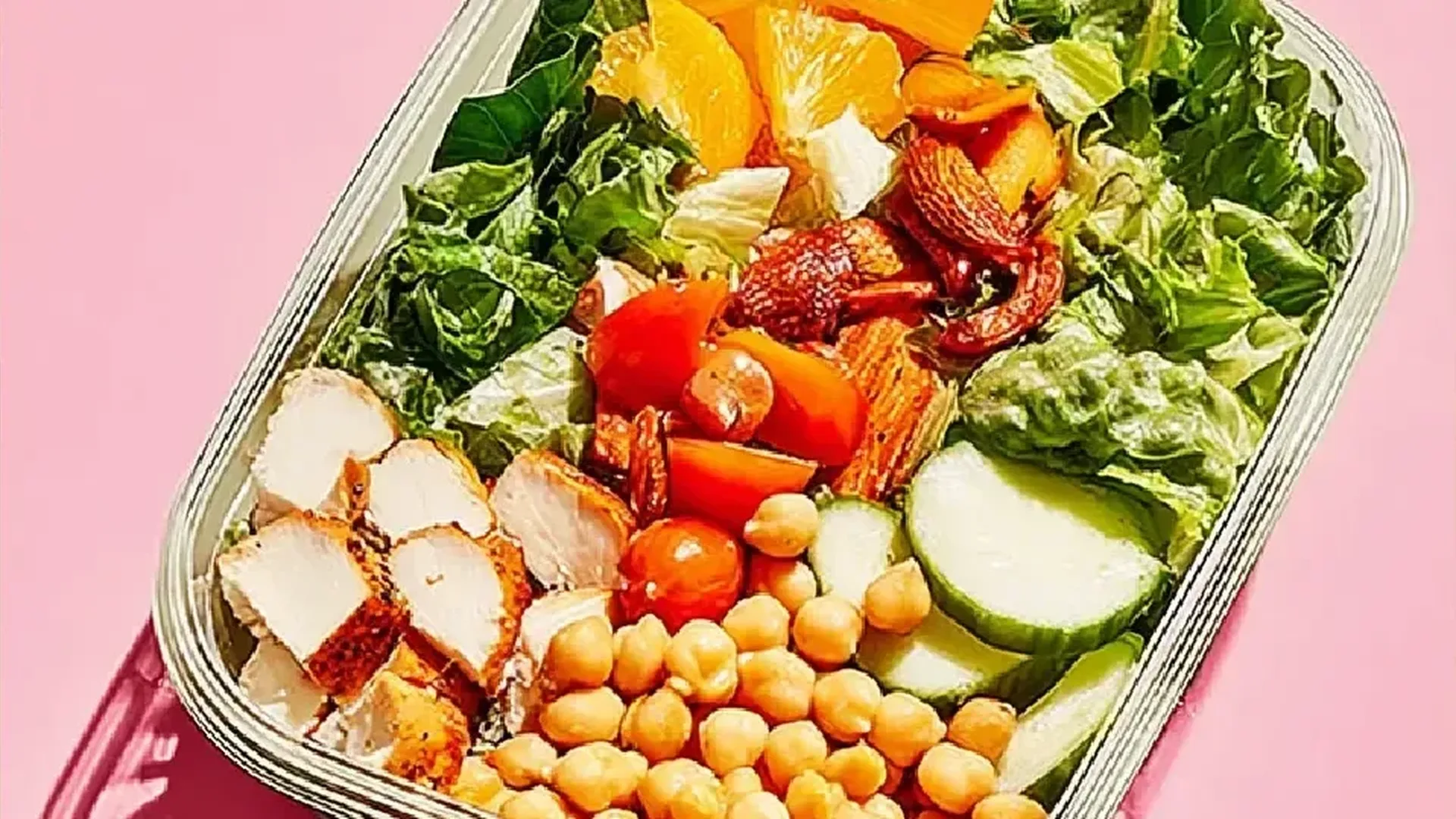 Full service of a salad kit