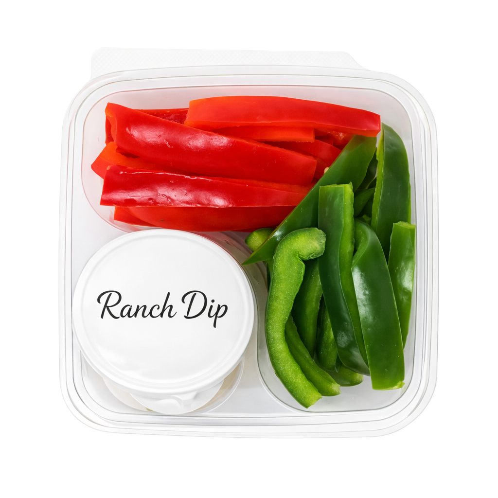 Kit peppers with dip