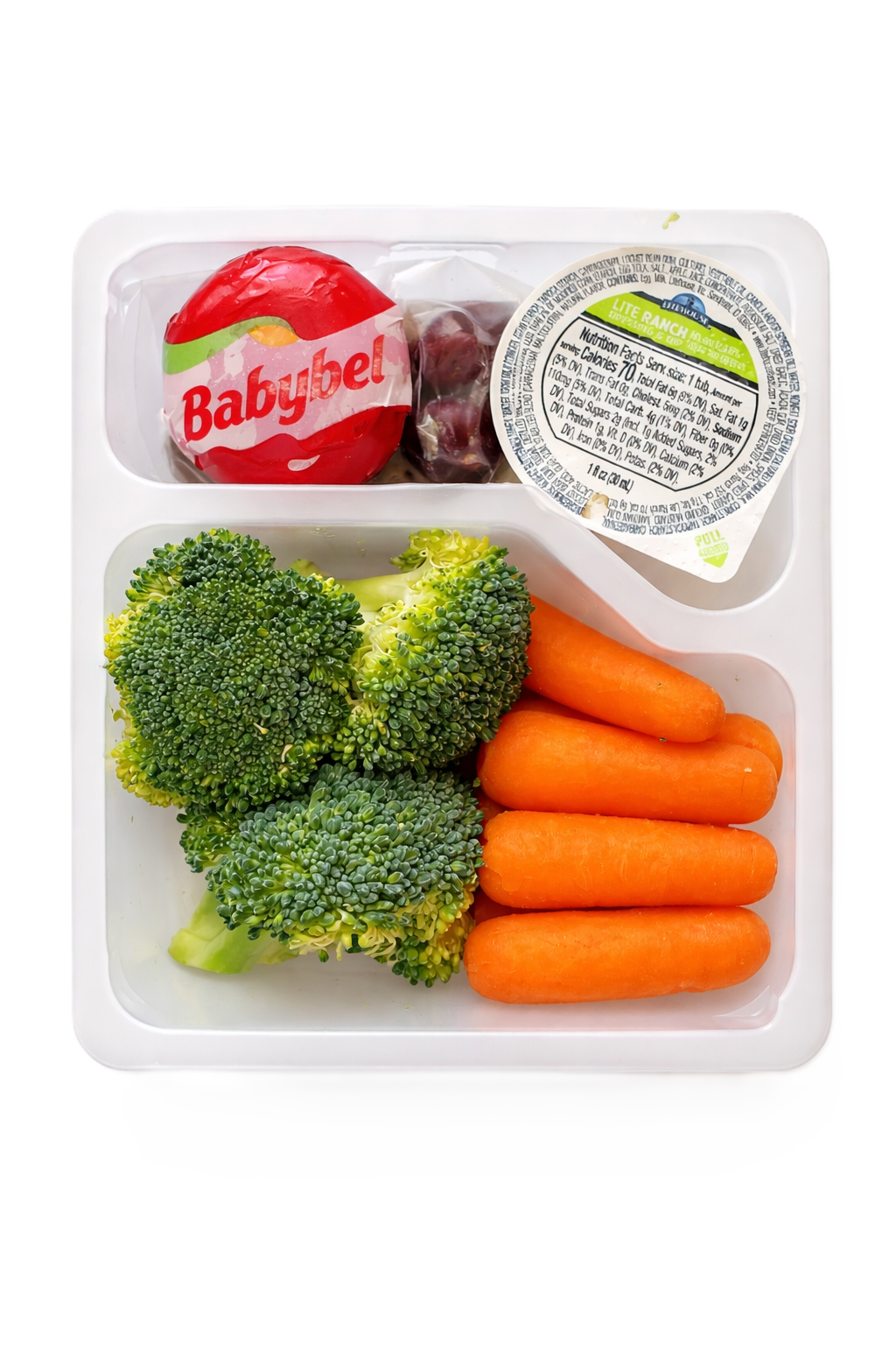 Packages or veggies and dip