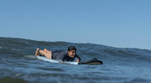 Reading waves in surfing