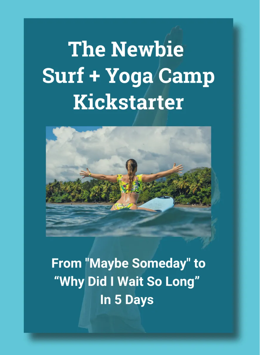 The Newbie Surf + Yoga Camp Kickstarter Cover