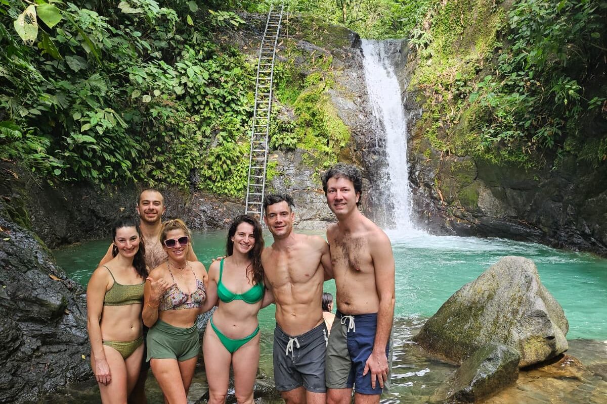 Enjoying the Uvita Watefall in Uvita, Osa, Costa Rica