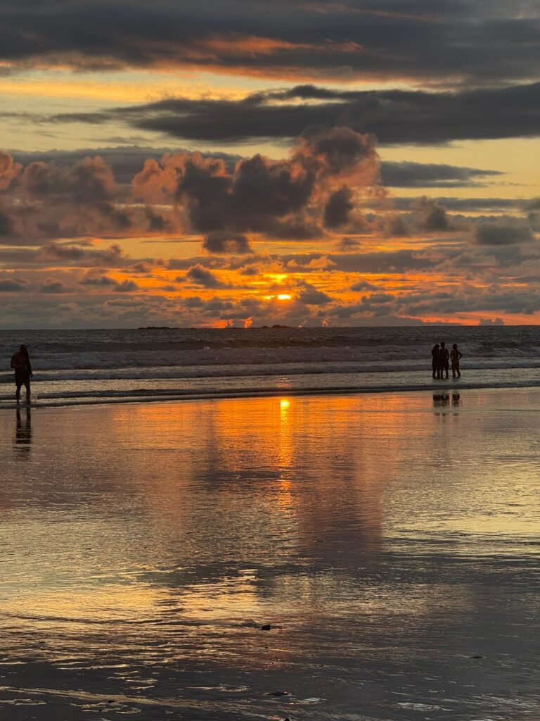 Beach sunset at the Marino Ballena National Park in Uvita, Osa, Costa Rica