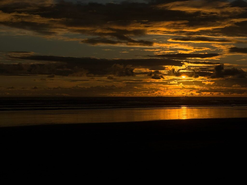 Beach sunset at the Marino Ballena National Park in Uvita, Osa, Costa Rica
