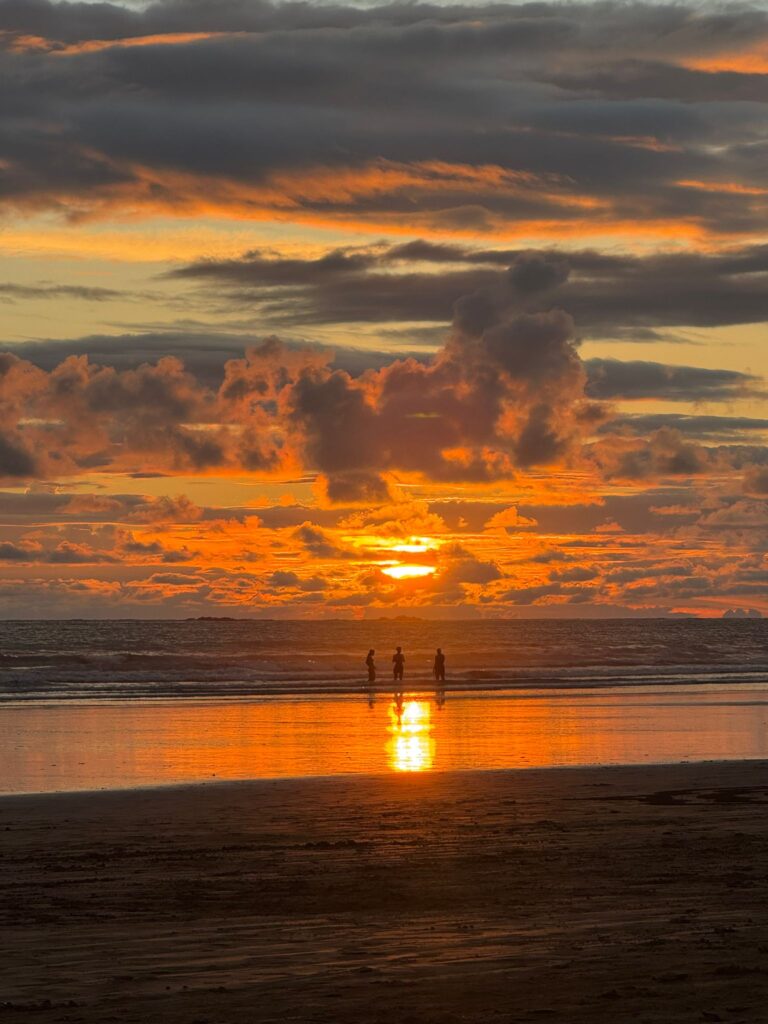 Beach sunset at the Marino Ballena National Park in Uvita, Osa, Costa Rica