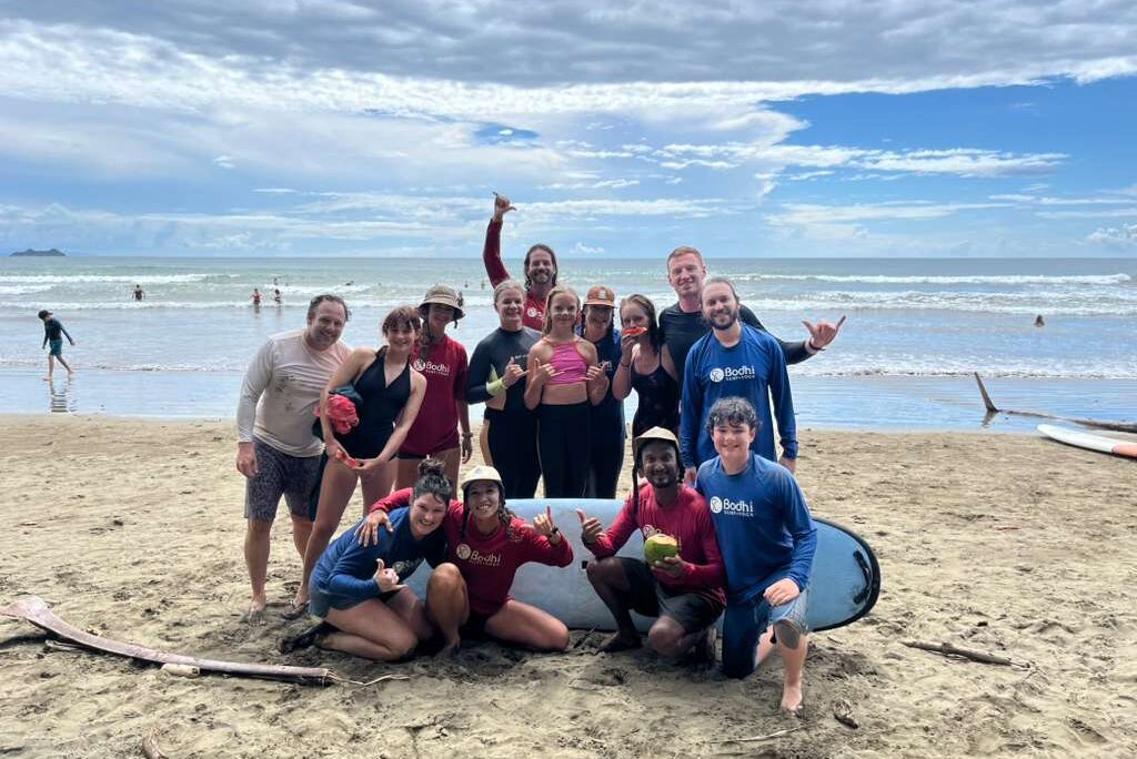 Surf lessons with Bodhi Surf + Yoga in the Marino Ballena National Park in Uvita, Osa, Costa Rica