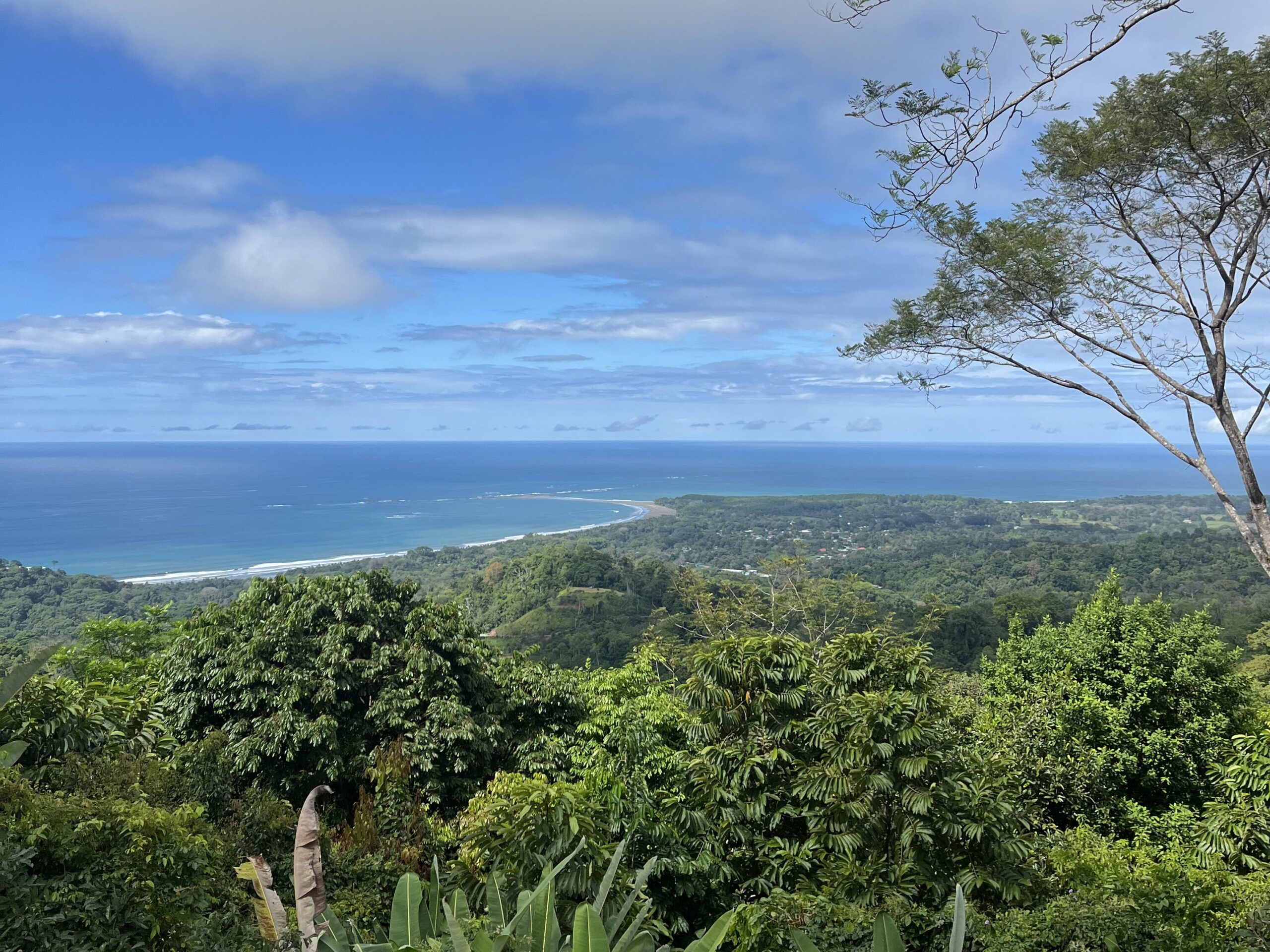 Hiking La Union for an aerial view of the Whale's Tail in Uvita, Osa, Costa Rica